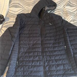 Lole Dark Hooded Quilted Jacket